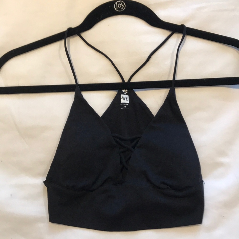 BLACK SPAGHETTI STRAP BRALETTE